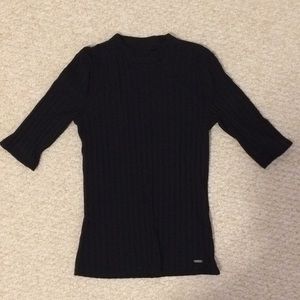 Hollister black mock neck top